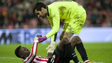 Asier Riesgo junto a Iñaki Williams.