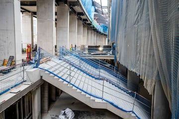 Imgenes de las obras en el interior del estadio del Ftbol Club Barcelona.