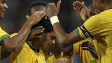 <b>DOMINADORES.</b> Brasil barrió a Chile y jugó a placer.
