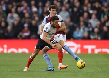 Pau Torres durante un Aston Villa-Luton Town