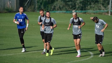 Entrenamiento del Cádiz.
