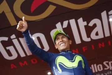 Nairo Quintana, ganador de la novena etapa. 