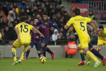 1-1. Rafinha en el gol del empate de Neymar.