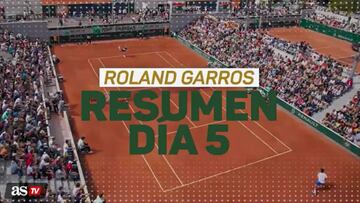 Resumen del quinto día de Roland Garros