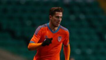 Antonio Martínez, durante un partido de la Youth League contera el Celtic