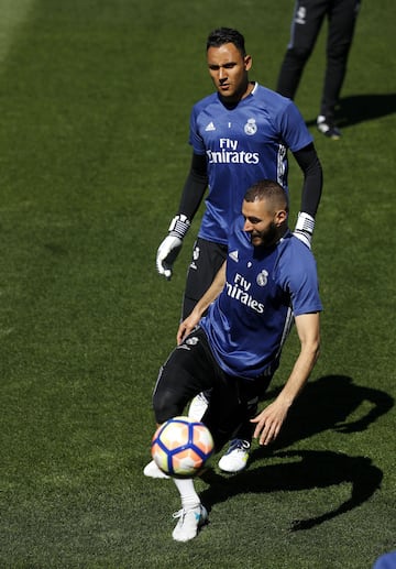 Último entrenamiento del Real Madrid antes de viajar a Málaga