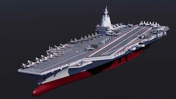 Imágenes satelitales revelan el nuevo monstruo nuclear de China: así se compara con el portaviones USS Gerald R. Ford