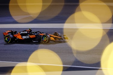 El piloto de Mclaren, Lando Norris, durante la carrera.
