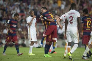 2-0. Messi celebró el segundo tanto.