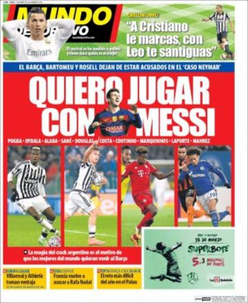 Portadas de la prensa mundial