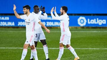 Eden Hazard of Real Madrid CF celebrating his goal during the Spanish league, La Liga Santander, football match played between Deportivo Alaves and Real Madrid CF at Mendizorroza stadium on January 23, 2021 in Vitoria, Spain.
AFP7
23/01/2021 ONLY FOR U