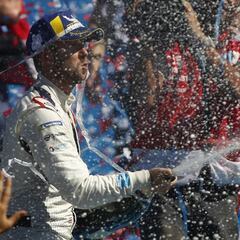 La alegría de Sam Bird, el ganador de la Fórmula E en Santiago
