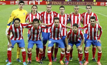Once del Atlético en la final de la Europa League de 2012