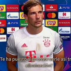Le preguntan si eliminar a su ídolo Messi le ha dado pena y da una respuesta de las de firmar contrato vitalicio con el Bayern