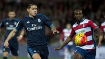 James Rodríguez durante el partido ante el Granada.