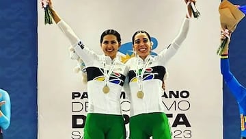 Antonieta Gaxiola y Yareli Salazar, campeonas panamericanas en ciclismo de pista.
