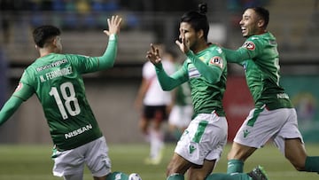 Futbol, Audax Italiano vs Curico Unido
 
 Fecha 13, campeonato nacional 2019
 El jugador de Audax Italiano  Jesus Hernandez   celebra su gol contra Curico Unido durante el partido de primera division en el estadio La Florida
 Santiago, Chile.
 
 Ramon Mon