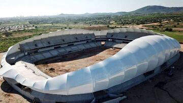 El estadio que se construye en Mazatl&aacute;n avanza en sus obras