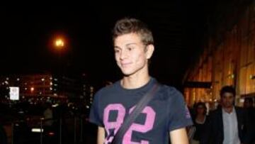 Samuele Longo a su llegada ayer a Barcelona.