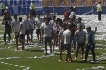Santiago, 05 de marzo 2016.
Se realiza el banderazo de Universidad Catolica en el estadio San Carlos de Apoquindo.