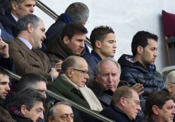 Andoni Zubizarreta, Leo Messi, Ibrahim Afellay, Sergio Busquets, Luís Suárez y Carles Rexach.