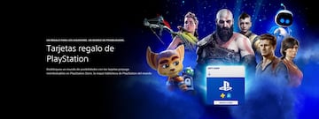 Tarjetas regalo PlayStation Store