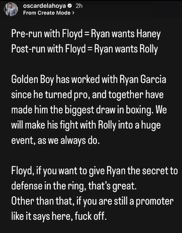 Oscar De La Hoya unloads on Floyd Mayweather over Ryan Garcia