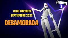 Club de Fortnite septiembre 2022: nueva skin Desamorada ya disponible