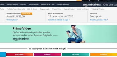 Cómo saber los días o meses que te quedan de Amazon Prime
