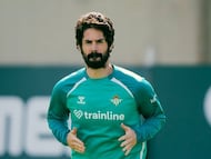 Isco, en un entrenamiento.