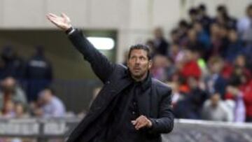 Simeone, en el partido ante la Real Sociedad.