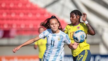 Partido entre Argentina y Colombia en Sudamericano Femenino Sub 20