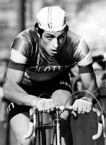 Sus duelos con Giuseppe Saronni en los años 80 le llevaron a ganar el Giro en 1984 y a 23 triunfos de etapas y 57 días de líder.