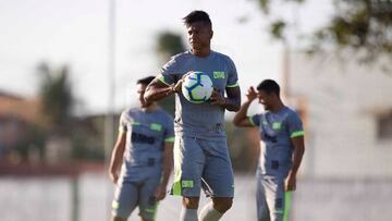 Fredy Guar&iacute;n durante un entrenamiento con Vasco da Gama.