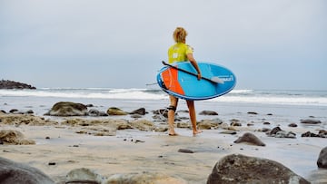 Surfista durante el último mundial de Paddel Surf celebrado en Gran Canaria el pasado mes de noviembre, donde participaron los mejores deportistas internacionales especialistas en esta modalidad deportiva y que contó con el Diario AS como colaborador de este evento.