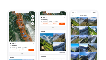 Imagen de las rutas de Strava con imágenes que acompañan al recorrido.