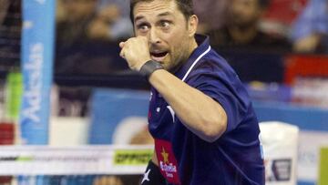 Matías Díaz celebra un punto.