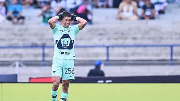 Rodrigo Parra of Pumas during the 2nd round match between Pumas UNAM and Pachuca as part of the Liga BBVA MX, Torneo Apertura 2025 at Olimpico Universitario Stadium, on July 20, 2025 in Mexico City, Mexico.