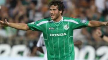 <b>PRIMER FICHAJE. </b>El israelí Tomer Hemed, celebrando un gol con el Maccabi Haifa.