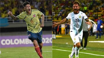 Jorge Carrascal y Alexis Mac Allister, duelo de goleadores del Torneo Preolímpico.