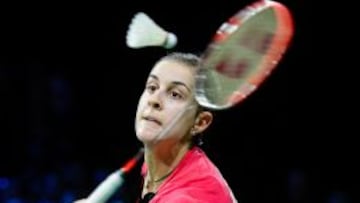 Carolina Marin, durante su actuaci&oacute;n en el Campeonato Mundial, en el que result&oacute; vencedora. 