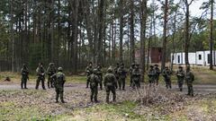 Members of the MPK, the National Defence Training Association of Finland, attend a training at the Santahamina military base in Helsinki, Finland on May 14, 2022. - Finland&#039;s President and the Prime Minister had said on May 12, 2022 they believed Fin