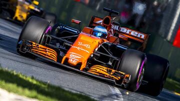 Fernando Alonso con el McLaren Honda en el GP de Australia.