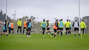 Entrenamiento del Sporting.