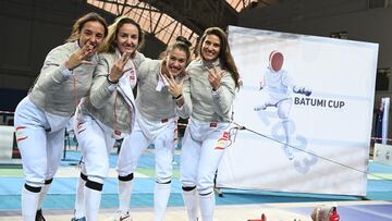 Bronce del equipo espa?ol en la Copa del Mundo de sable.