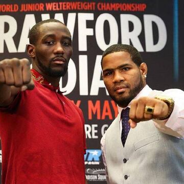 Terence Crawford y Félix Díaz durante la rueda de prensa de presentación del combate