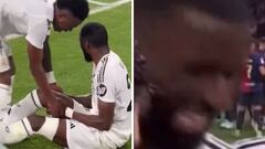 El momento en el que se lesionó Rüdiger: llorando desconsoladamente antes de la prórroga