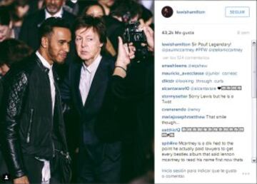 La intensa vida de Hamilton vista en sus redes sociales