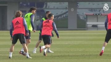 Lucas Vázquez regresa al trabajo con el resto del grupo