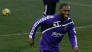 <b>A LA REAL. </b>Songo'o fue el único que se entrenó ayer por la tarde.